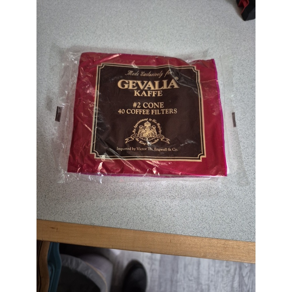 Gevalia #2 Cone‎ Style Paper Coffee Filters Pack of 40 New Sealed Package